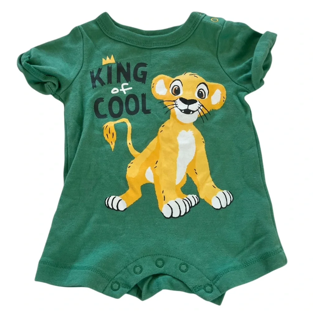 Disney Baby Simba Lion King Short Sleeve Set Infant Size 12M Pajamas Cotton